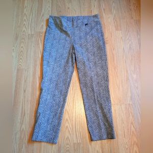 Michael Tyler Pull On Black and White Striped Stretch Pants